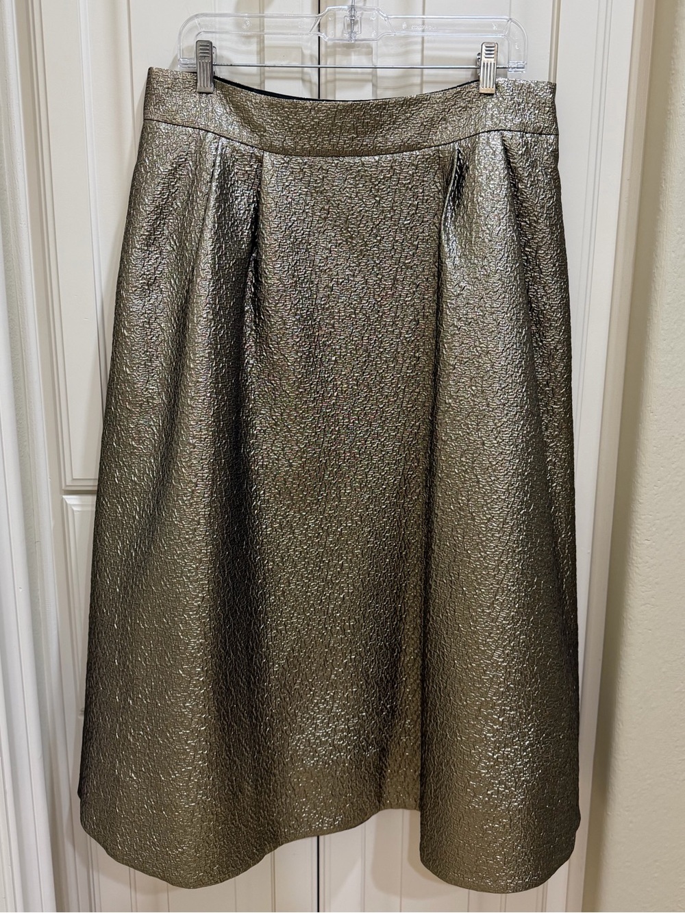 Boden Angelica Jacquard Skirt - Gold Size 12